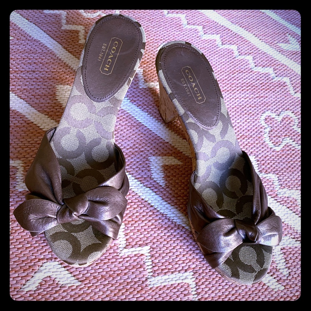 Coach heel sandals